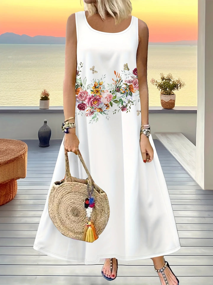 Flora | Sunflower Print Maxi Dress