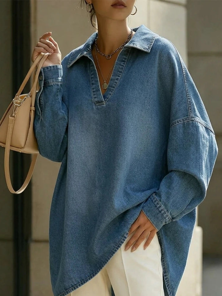 Clémence oversized denim shirt for women