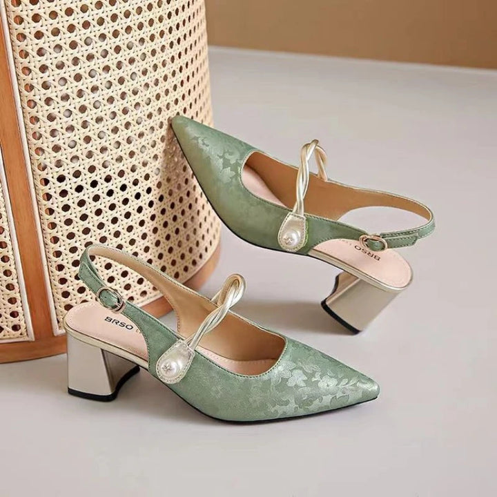 Margot Pearl Slingback Heels