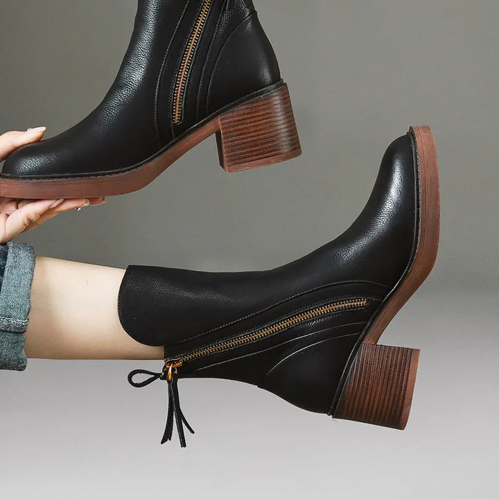 Aria leather ankle boots for women