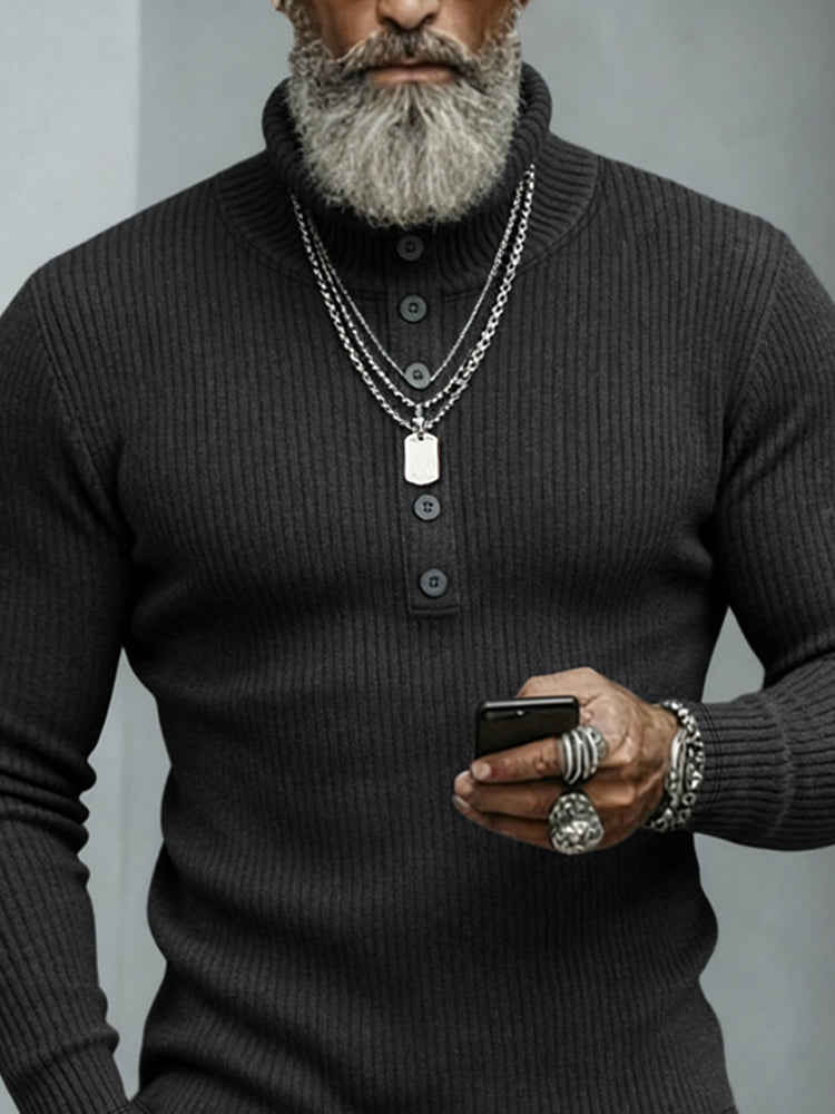 Classic Stretchy Turtleneck Sweater