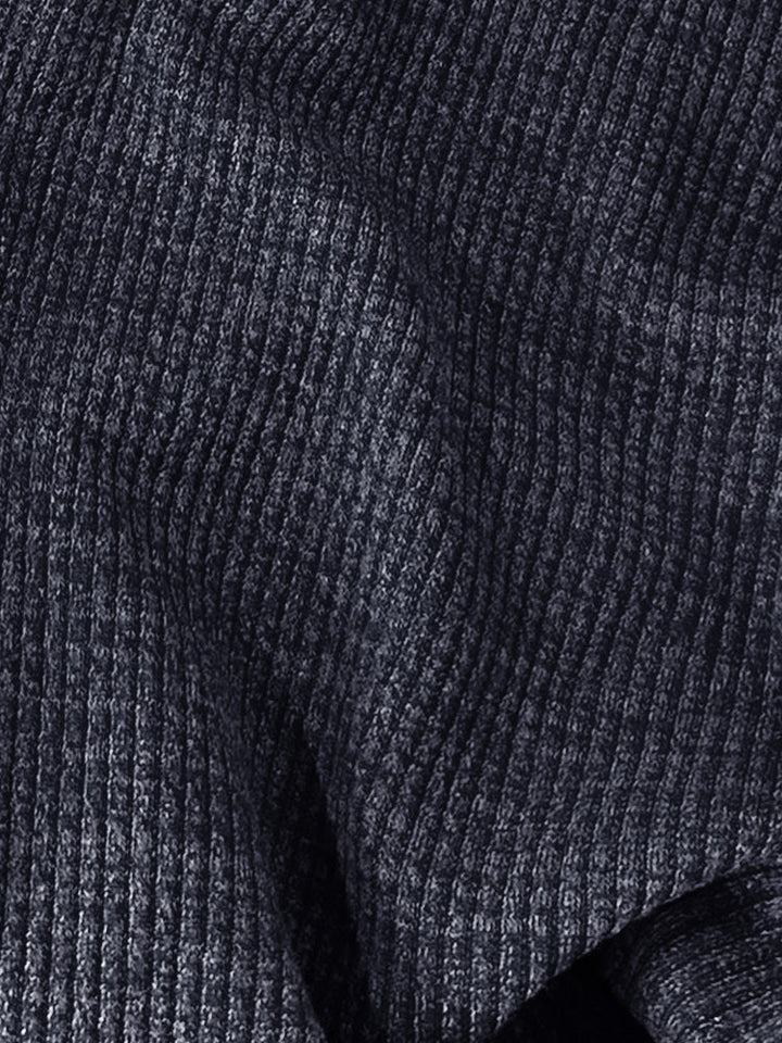 Minimalism Turtleneck Scarf-Decorated Knit Undershirt