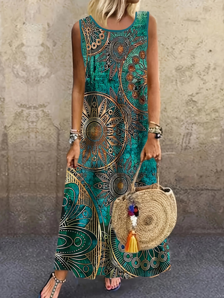 Flora | Sunflower Print Maxi Dress