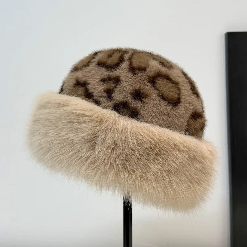 Amara™ Leopard Print Fur Hat - Luxurious Warmth &amp; Style