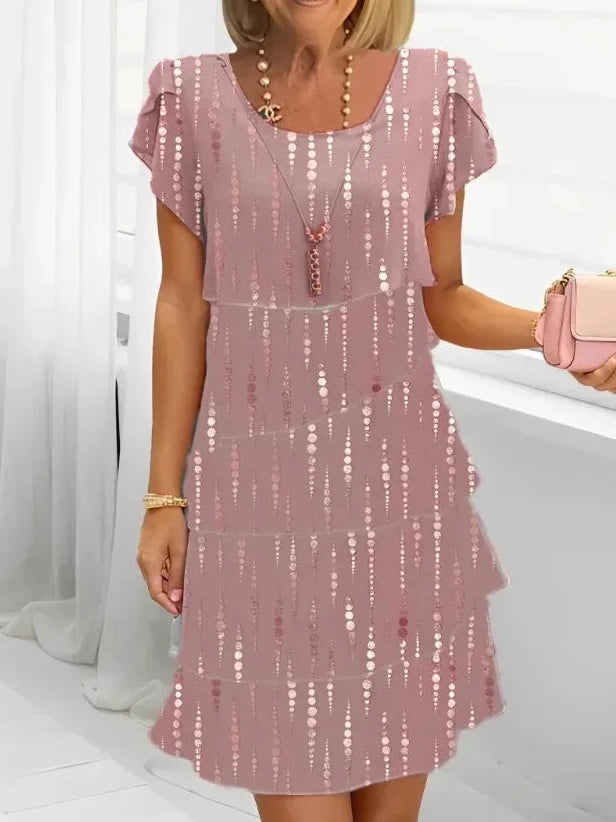 Victoria | Elegant Comfort Ruffle Dress