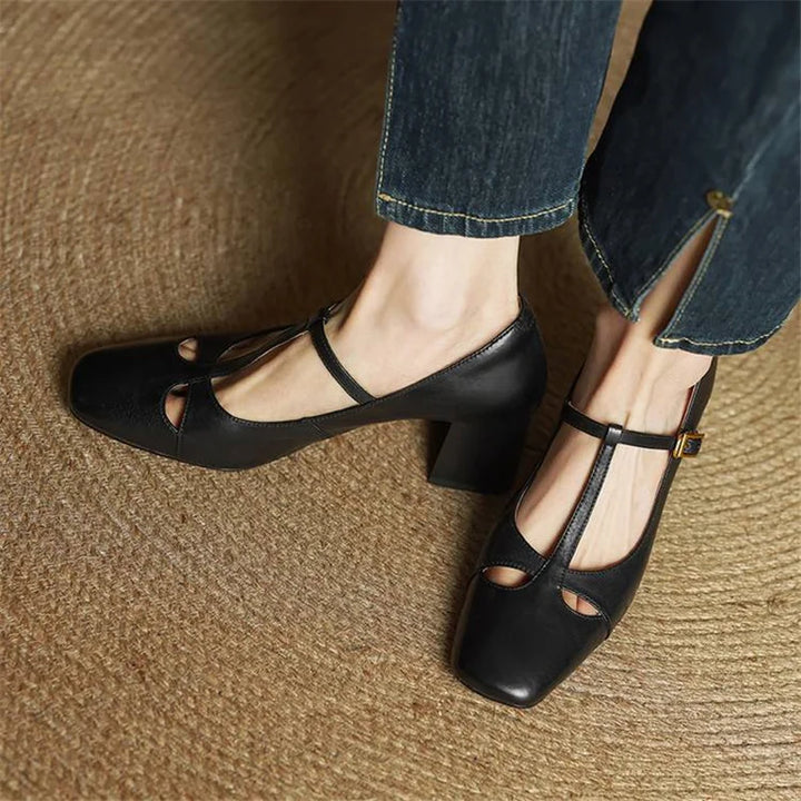 Alysa genuine leather heels for women