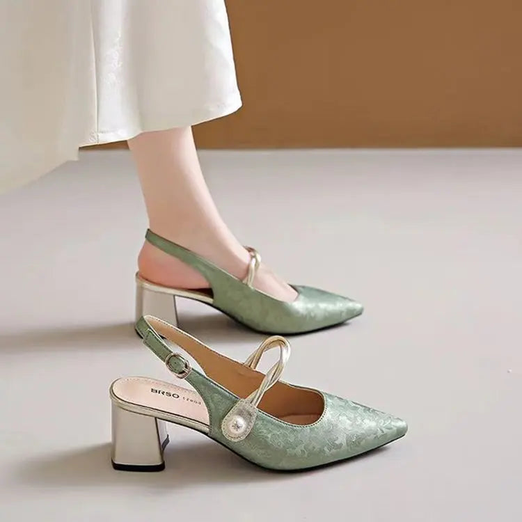 Margot Pearl Slingback Heels
