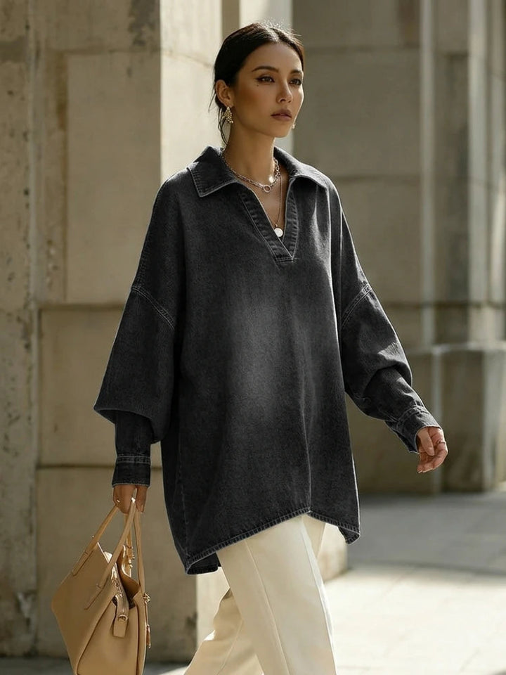 Clémence oversized denim shirt for women