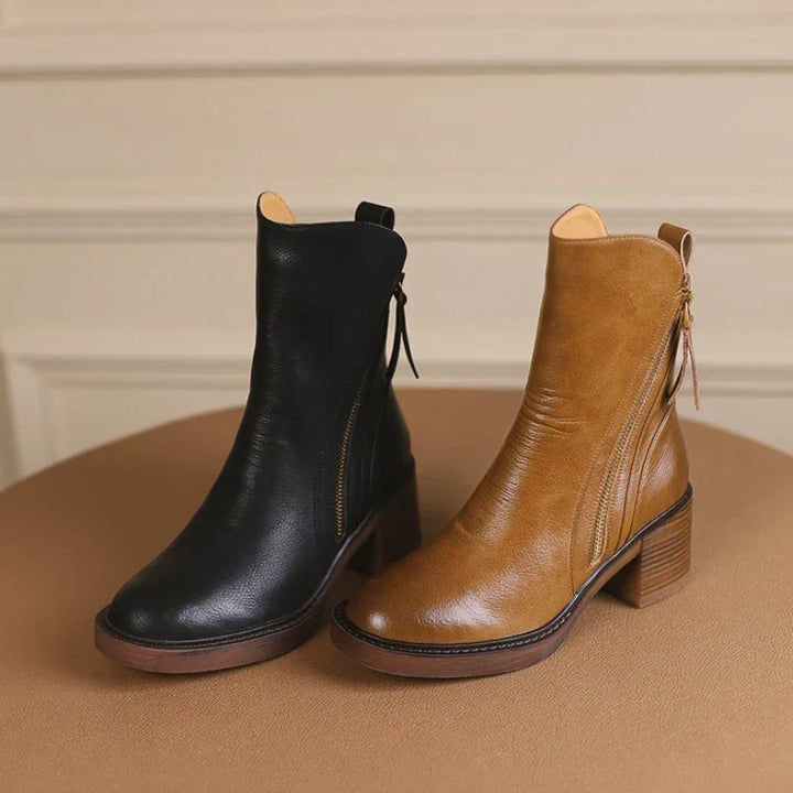 Aria leather ankle boots for women