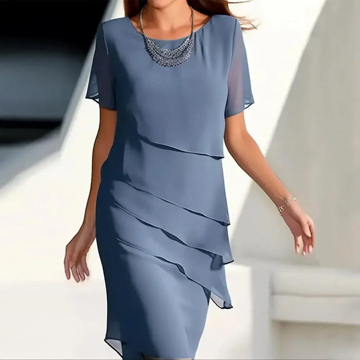 Aurora | Layered Chiffon Cocktail Dress