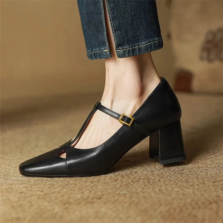 Alysa genuine leather heels for women