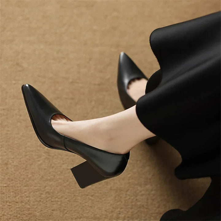 Zella genuine leather heels for women