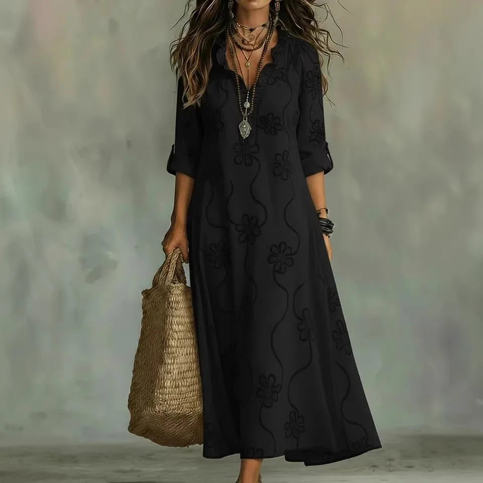 Bonifacia™ | Linen Maxi Dress