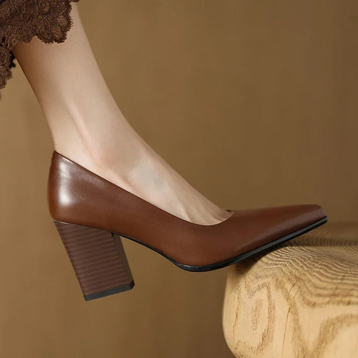 Zella genuine leather heels for women