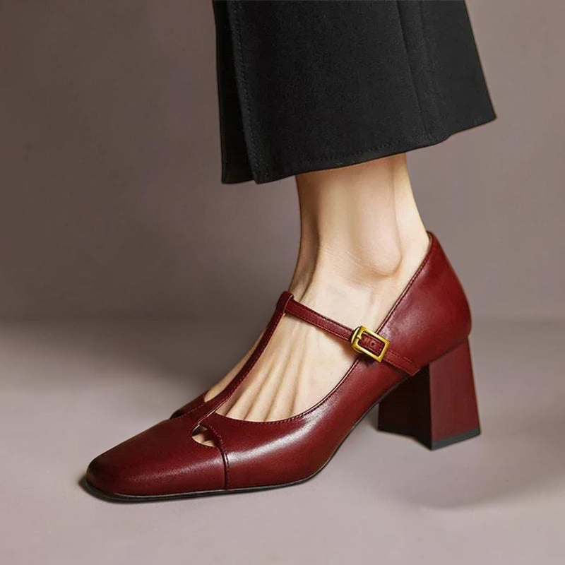 Alysa genuine leather heels for women