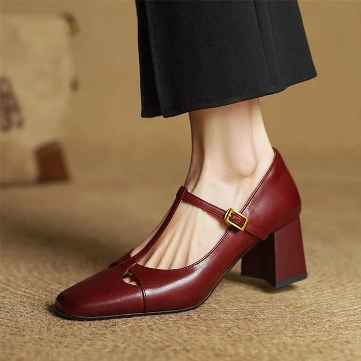 Alysa genuine leather heels for women