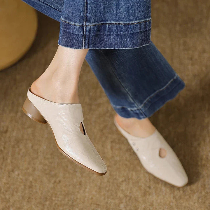 Olga genuine leather mules for women