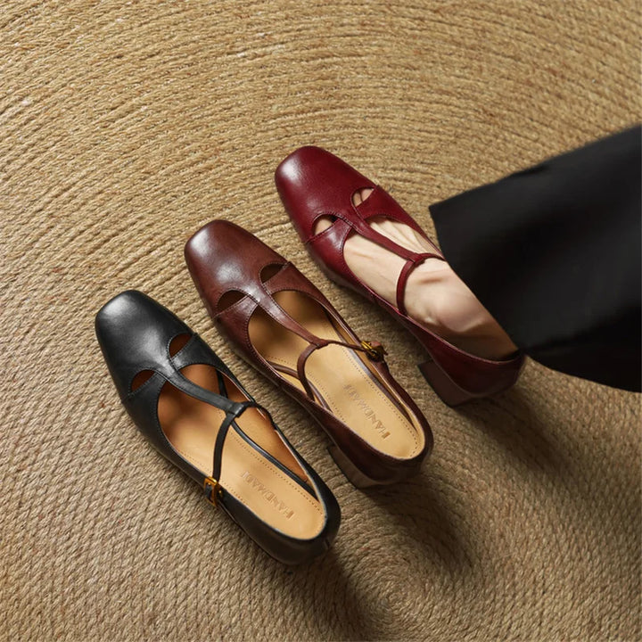 Alysa genuine leather heels for women