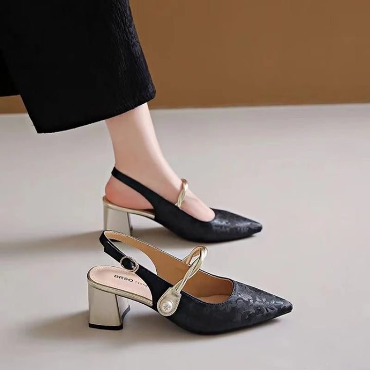 Margot Pearl Slingback Heels