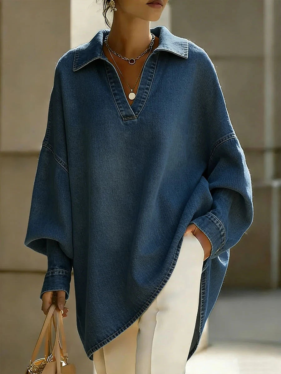 Clémence oversized denim shirt for women
