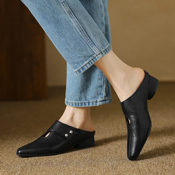 Olga genuine leather mules for women