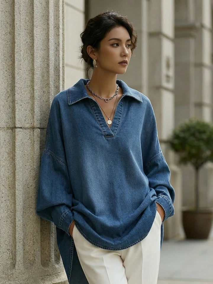 Clémence oversized denim shirt for women