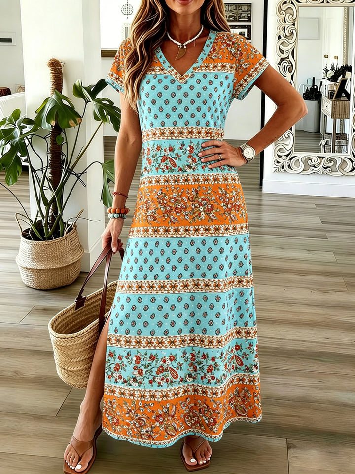 Isla | Boho Floral Maxi Dress