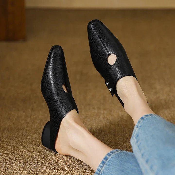Olga genuine leather mules for women