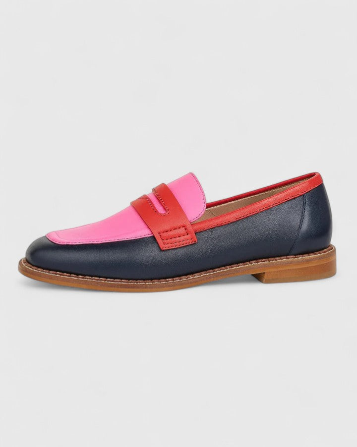 Alisette tri-color penny loafers for women
