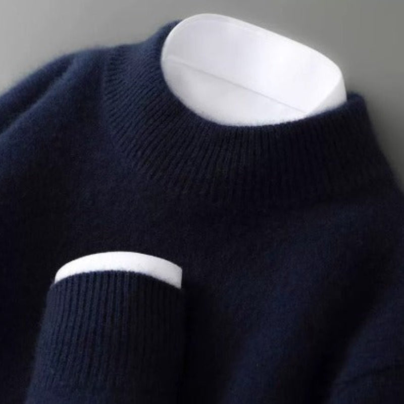 Bellamy cashmere-blend mock neck sweater for women