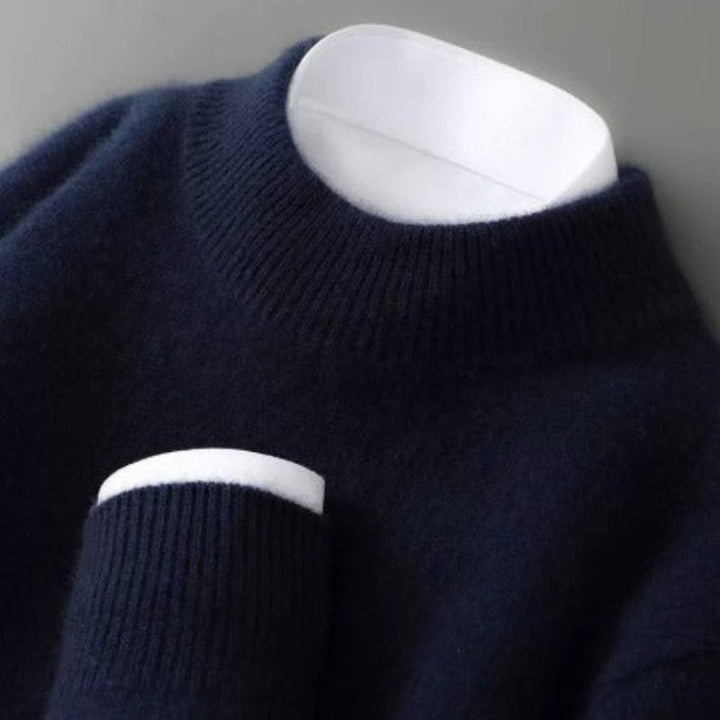 Bellamy cashmere-blend mock neck sweater for women
