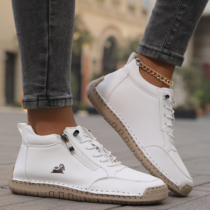 Mila comfort sneakers with easy side zip for women