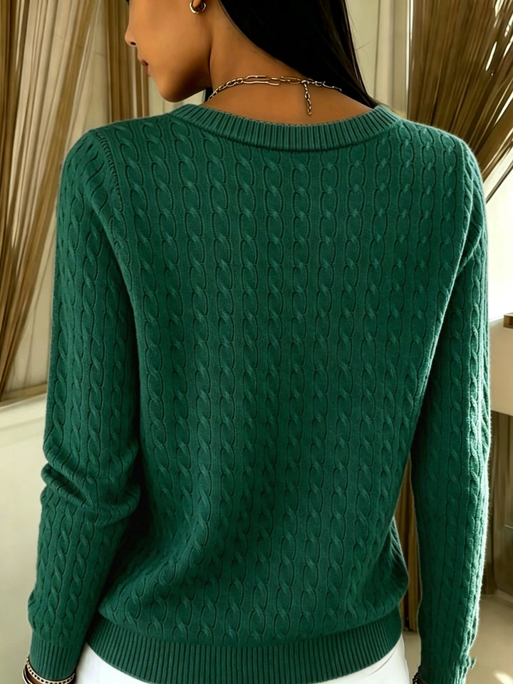 Augustine cable knit button cardigan for women