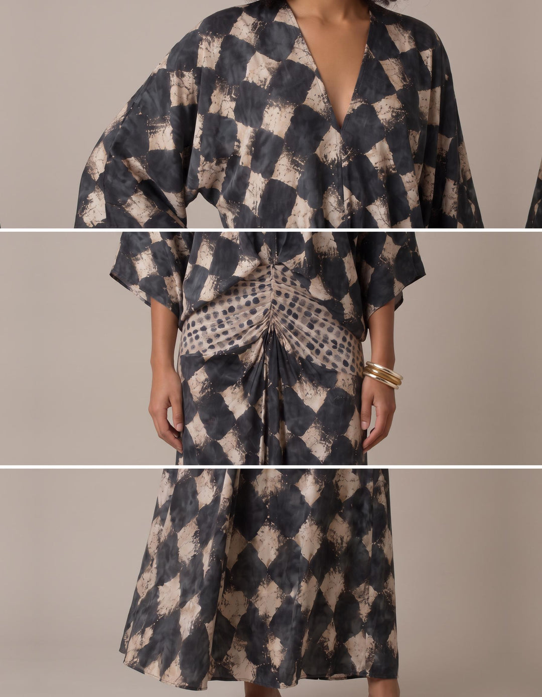 Triana mosaic print caftan maxi dress for women