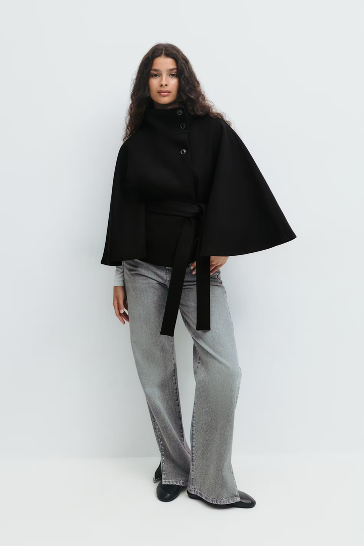 Muriel™ | Belted Cape Coat