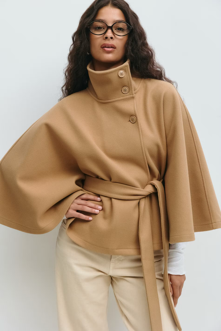 Muriel™ | Belted Cape Coat