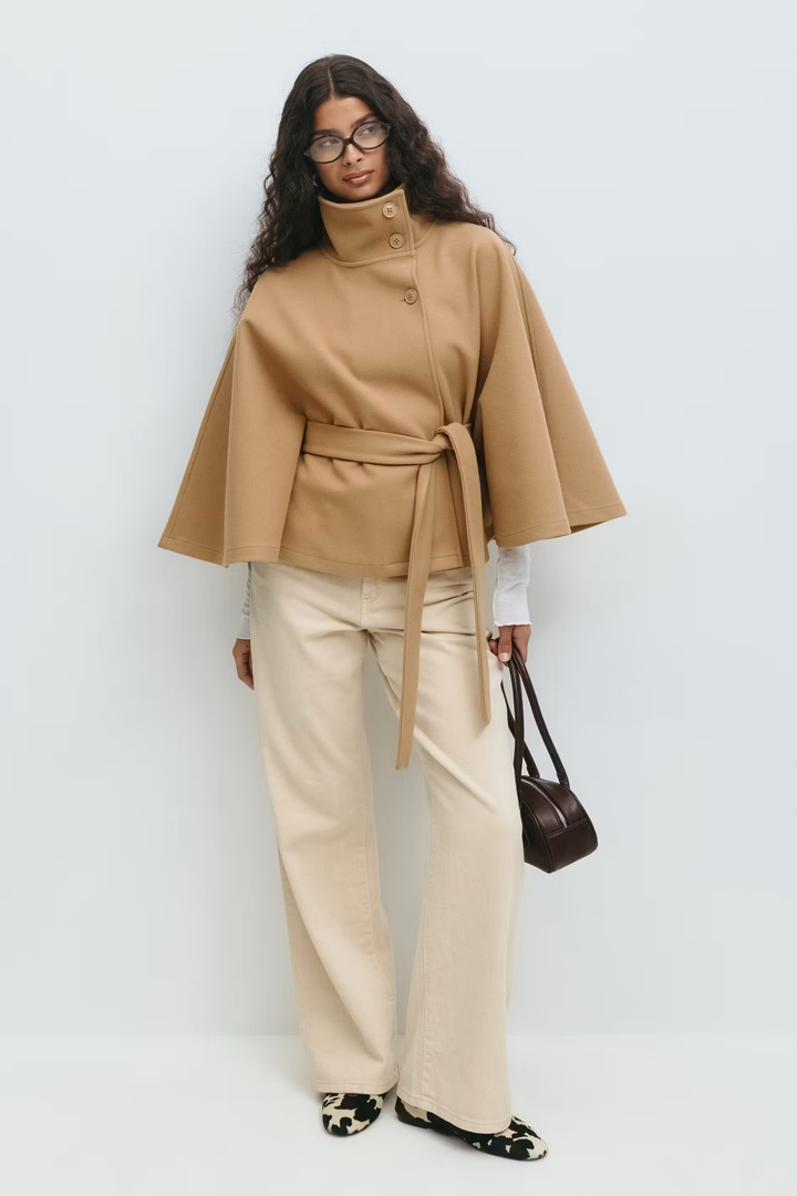Muriel™ | Belted Cape Coat