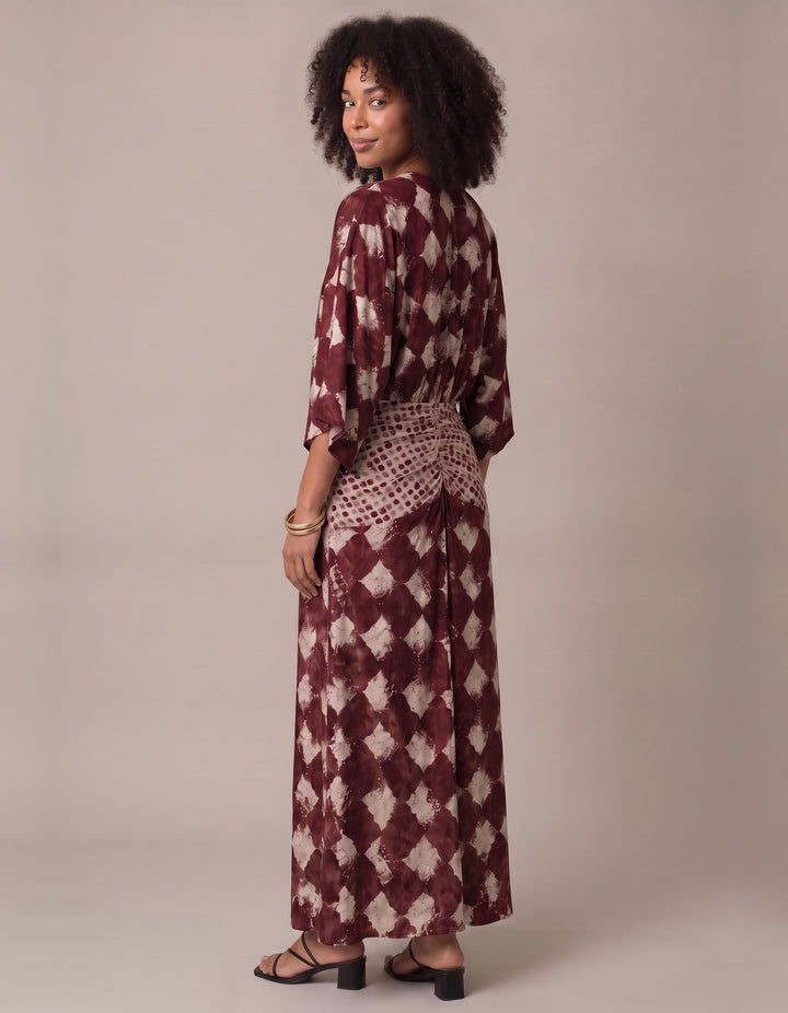 Triana mosaic print caftan maxi dress for women
