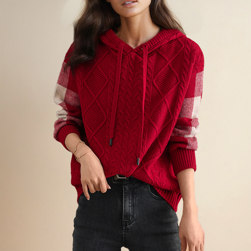 Luna - Jacquard Hooded Sweater