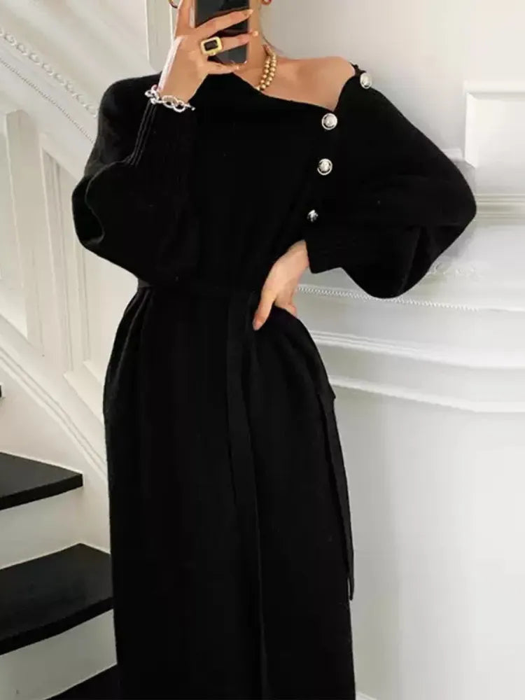 Katerina roll neck knit dress for women
