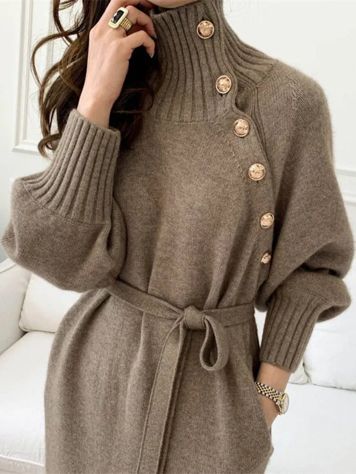 Katerina roll neck knit dress for women