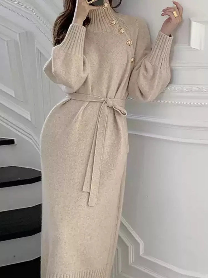 Katerina roll neck knit dress for women