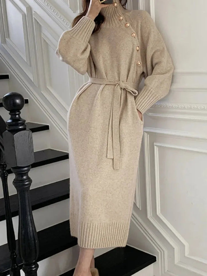 Katerina roll neck knit dress for women