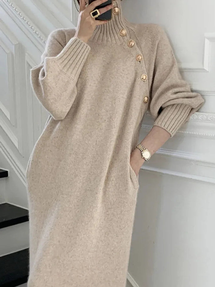 Katerina roll neck knit dress for women