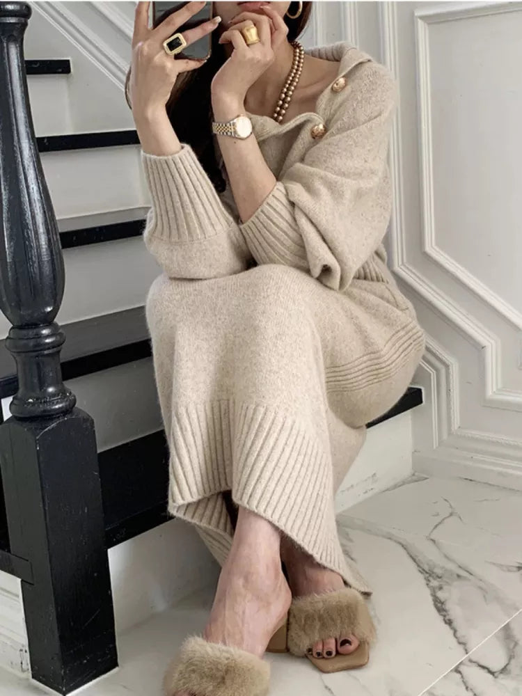 Katerina roll neck knit dress for women