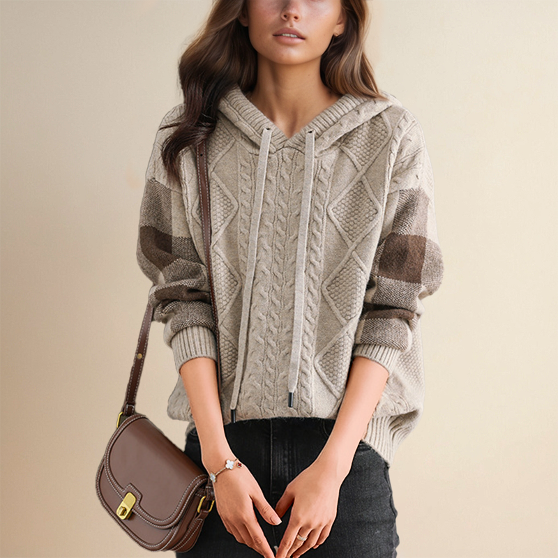 Luna - Jacquard Hooded Sweater