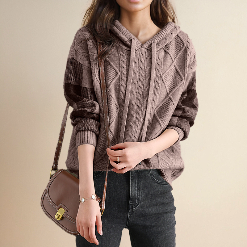 Luna - Jacquard Hooded Sweater
