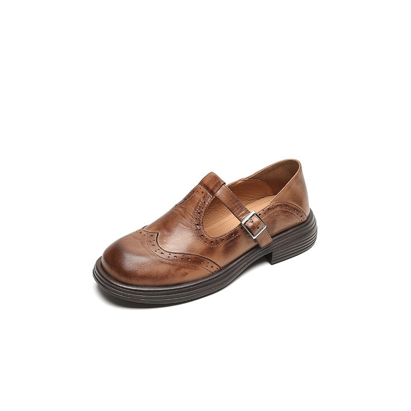 Verda vegan leather Mary Jane flats for women