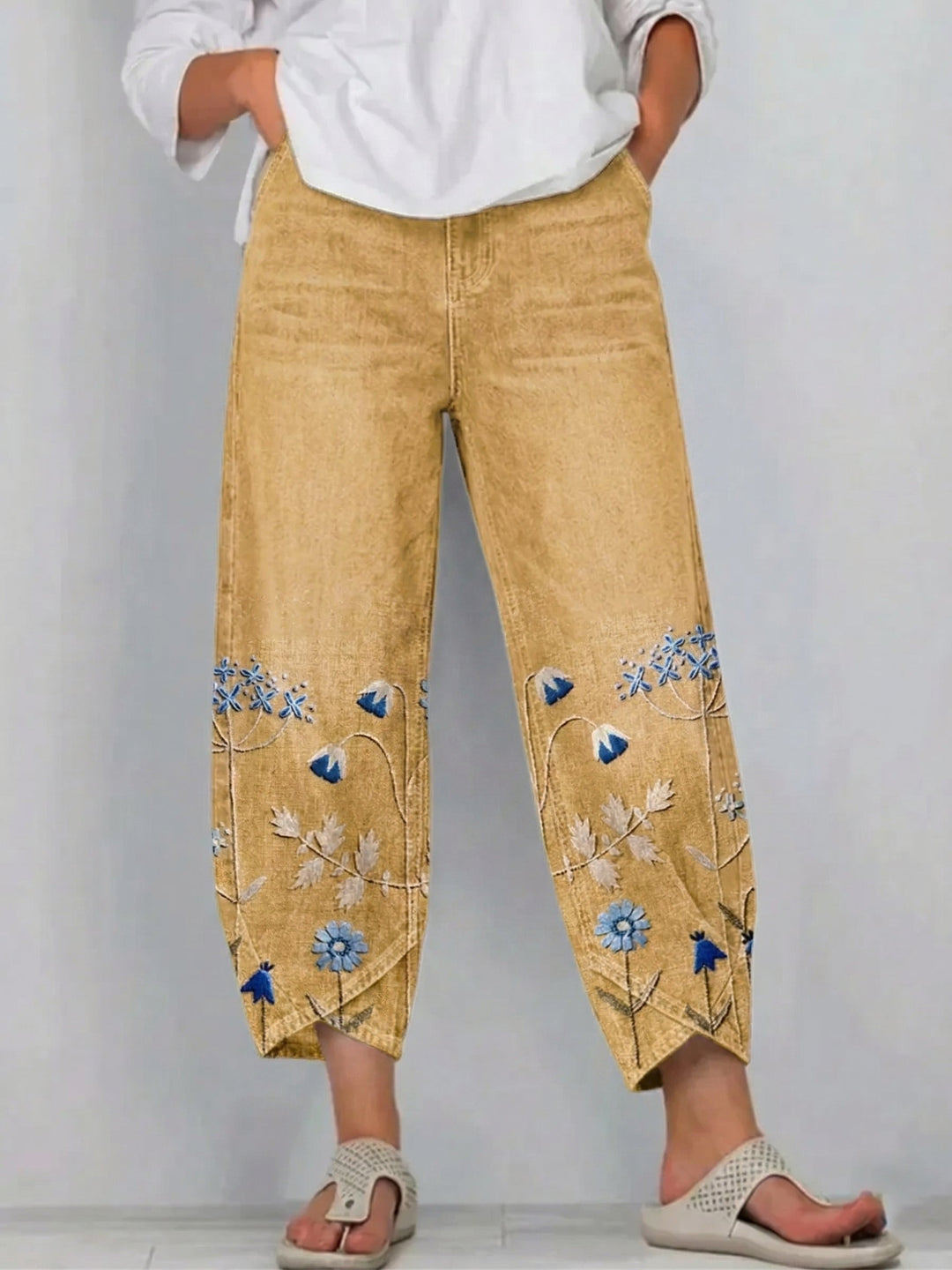 Avery | Chic Embroidered Casual Trousers