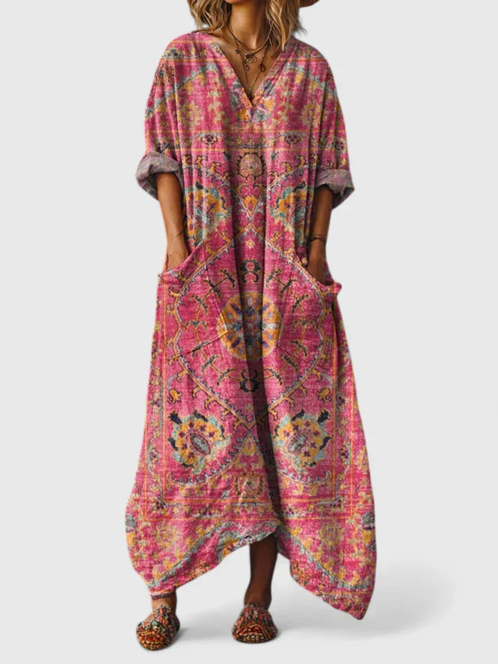 Elodie | Embroidered Relaxed Midi Dress